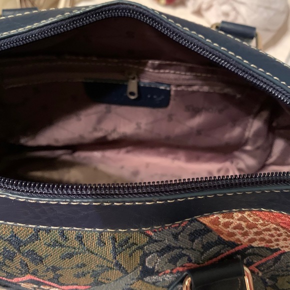 Signare  Strawberry Thief Blue Tapestry Handbag - Picture 10 of 11